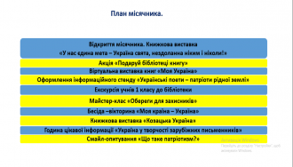 план місячника